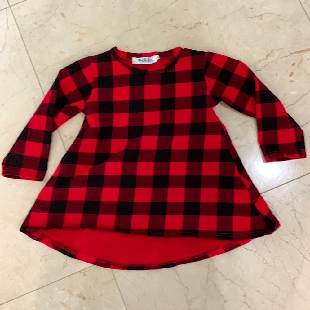 Girls plaid swing shirt 6